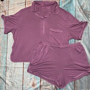 Tommy John Womens Downtime purple polka dot Pajama Set